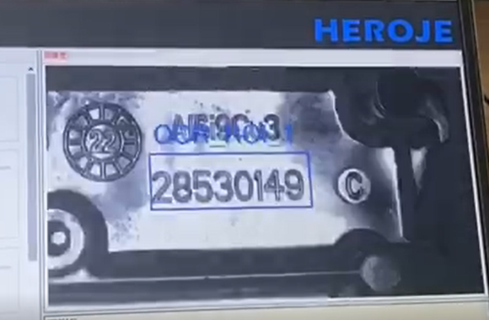 合杰OCR字符傳感器識別特斯拉汽車零配件OCR字符
