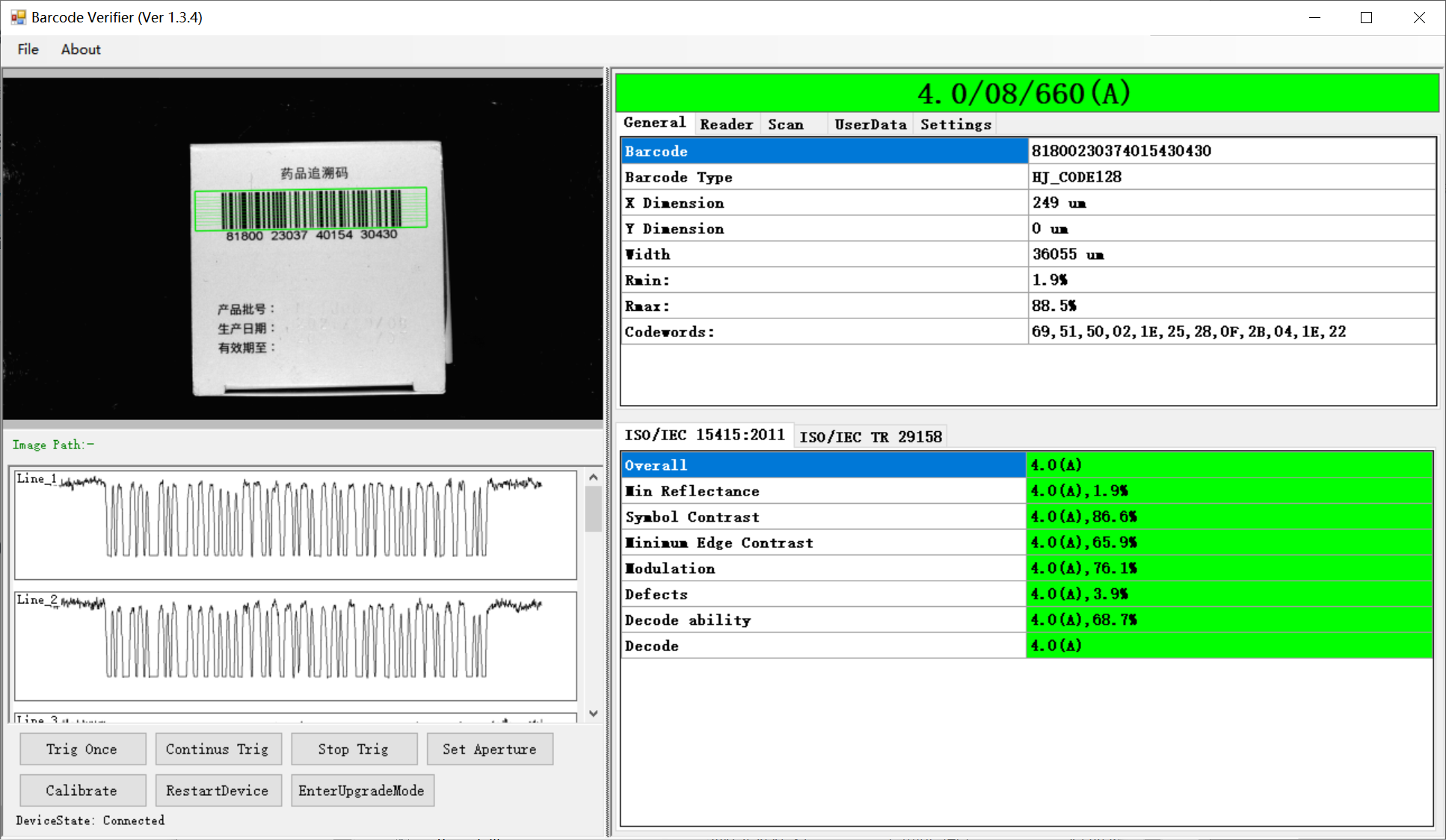 Fixed mount barcode scanner